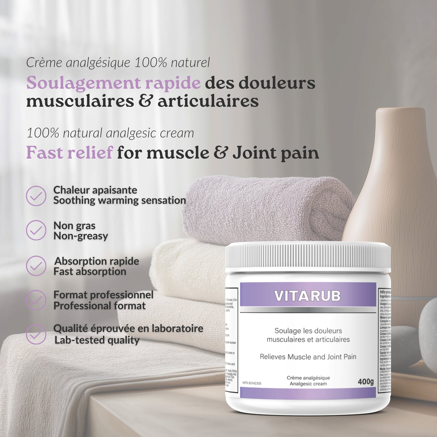 Vitarub - Crème Analgésique - 400g